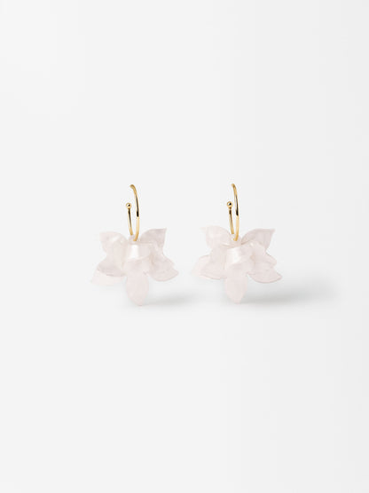 Flower Hoop Earrings