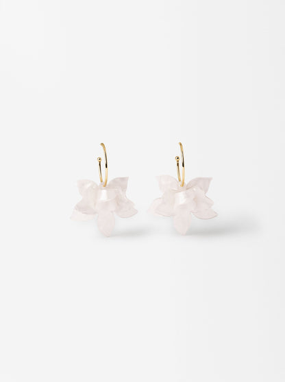 Flower Hoop Earrings