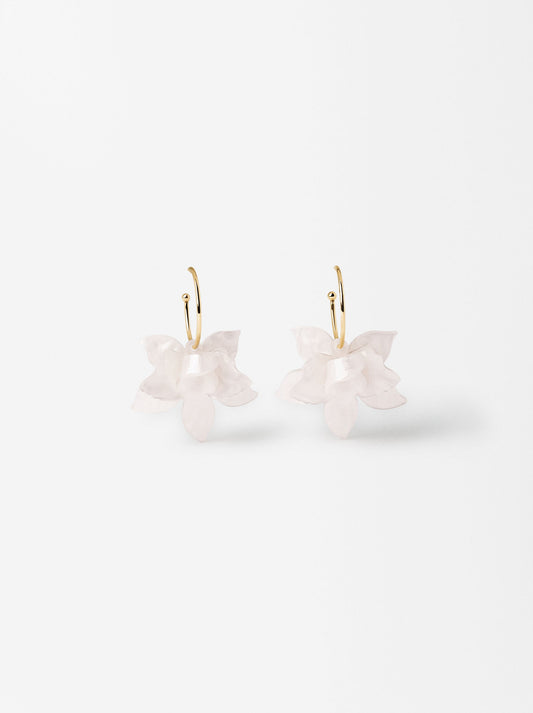 Flower Hoop Earrings