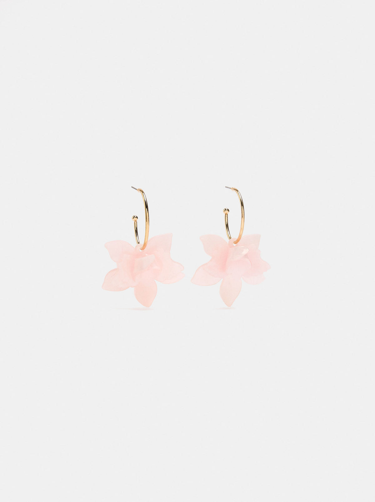 Flower Hoop Earrings