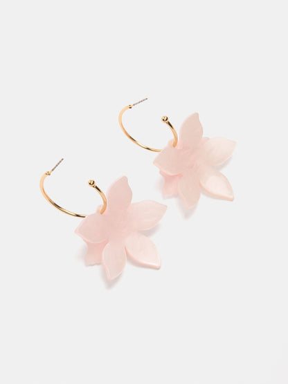 Flower Hoop Earrings