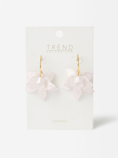 Flower Hoop Earrings