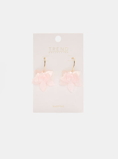 Flower Hoop Earrings