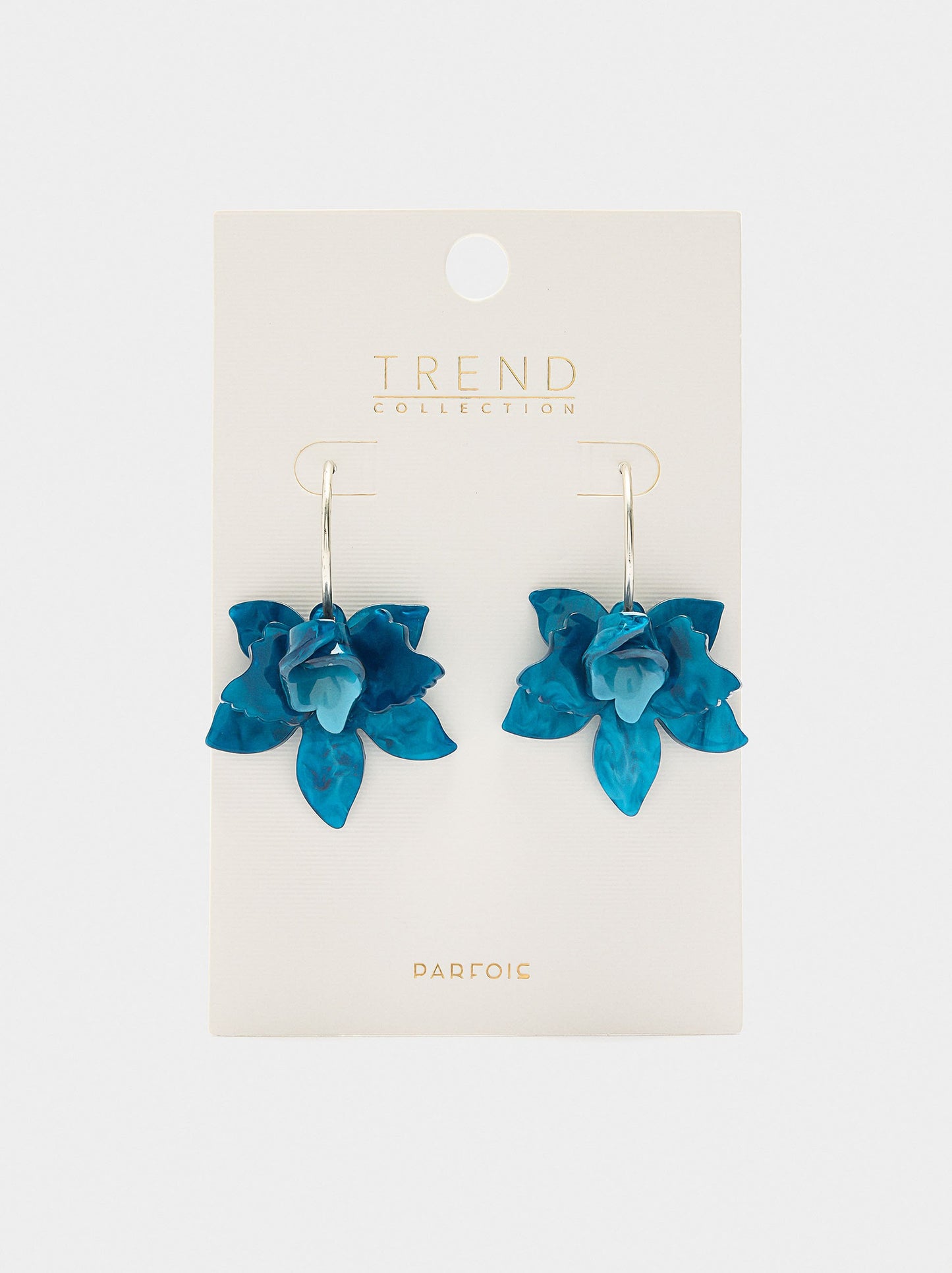 Open Hoop Earrings With Maxi Flower