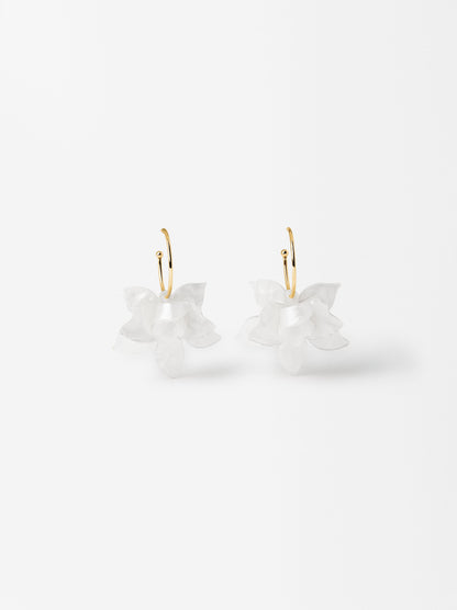 Flower Hoop Earrings