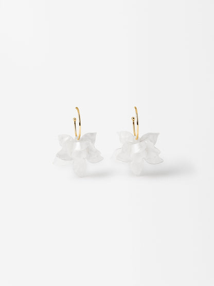 Flower Hoop Earrings