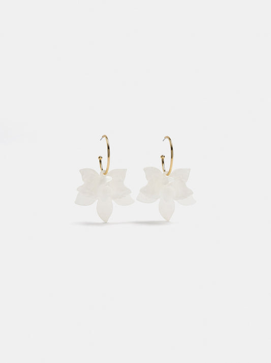 Flower Hoop Earrings