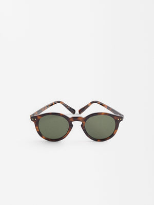 Round Tortoiseshell Sunglasses