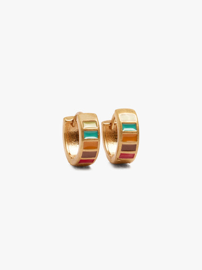 Hoop Earrings With Enamel