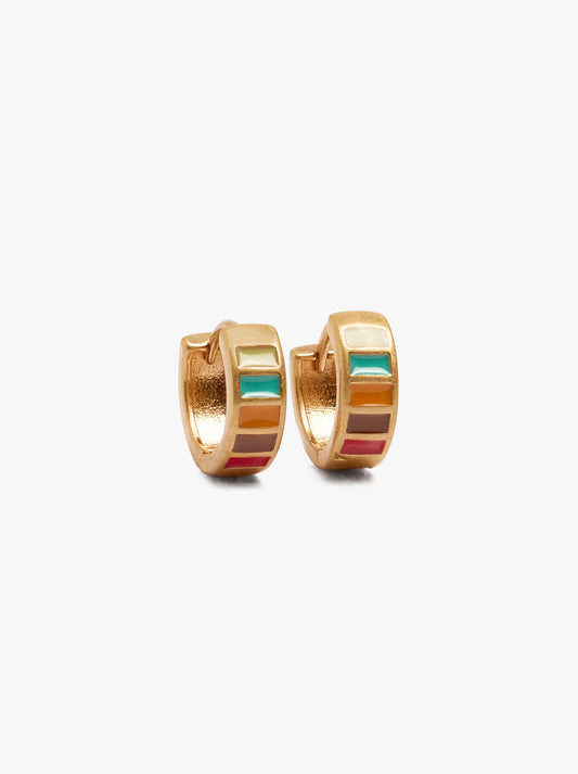 Hoop Earrings With Enamel