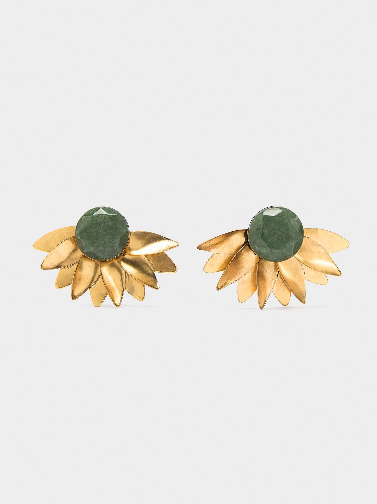 Gold Earrings Flower