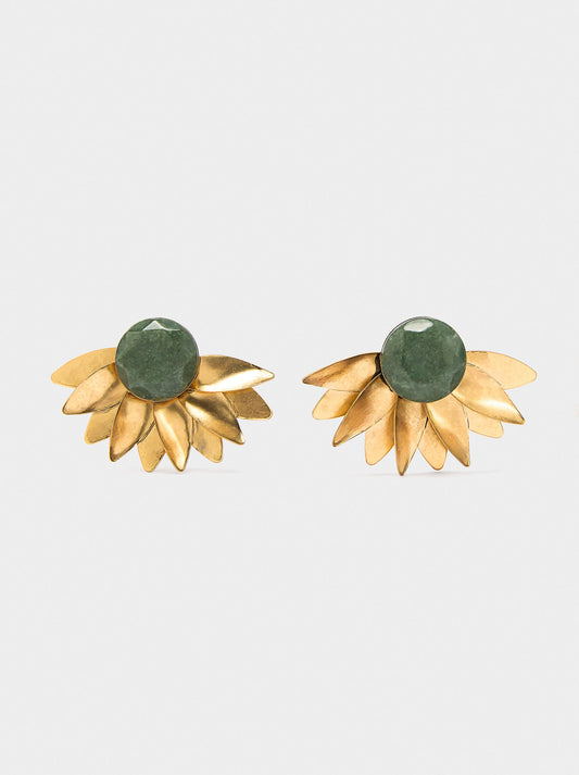 Gold Earrings Flower