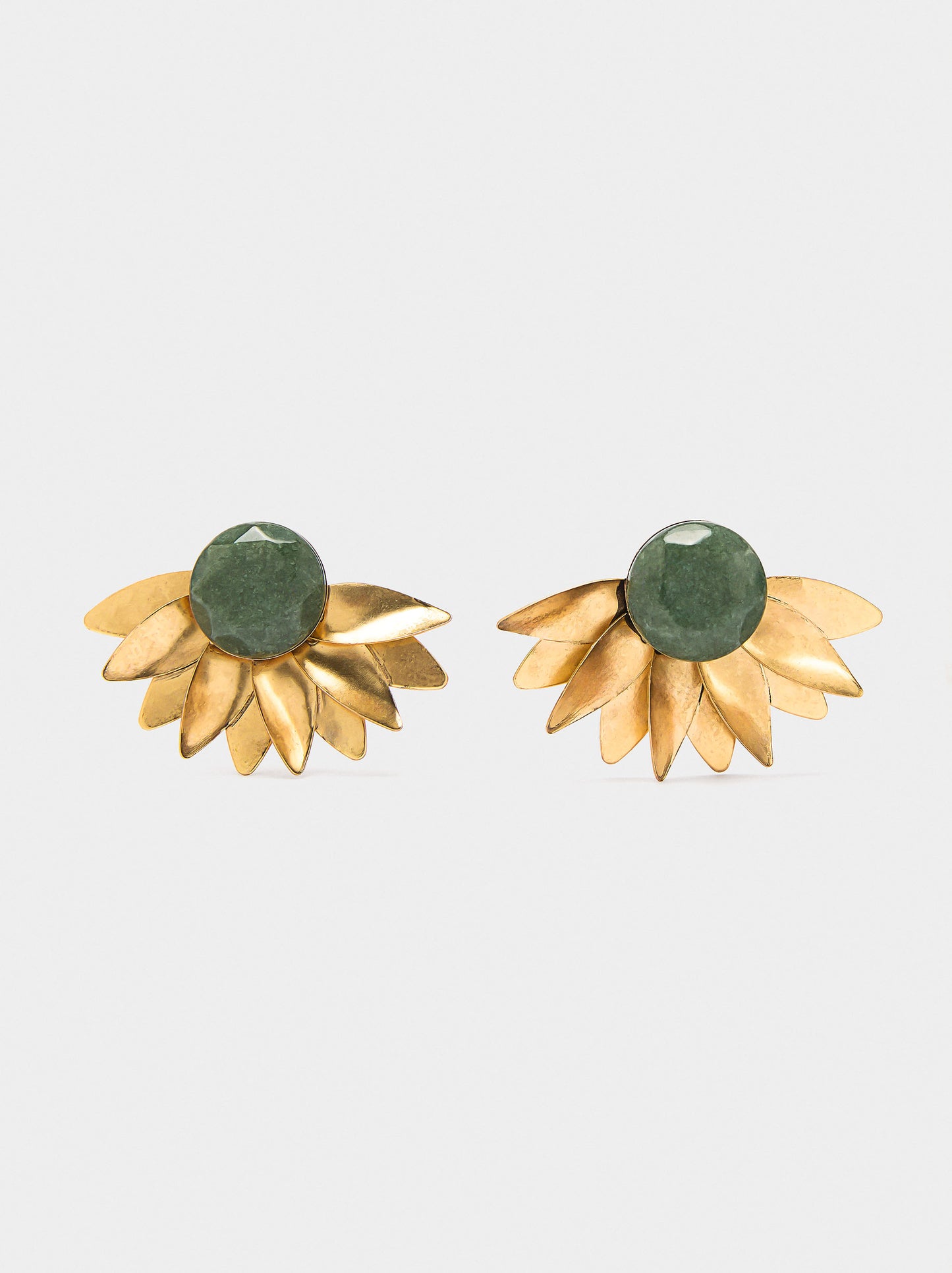 Gold Earrings Flower