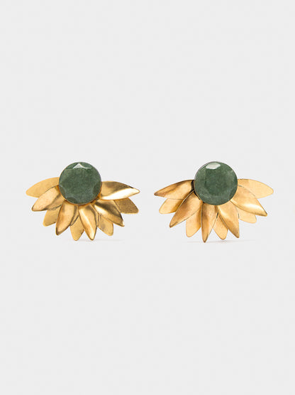 Gold Earrings Flower