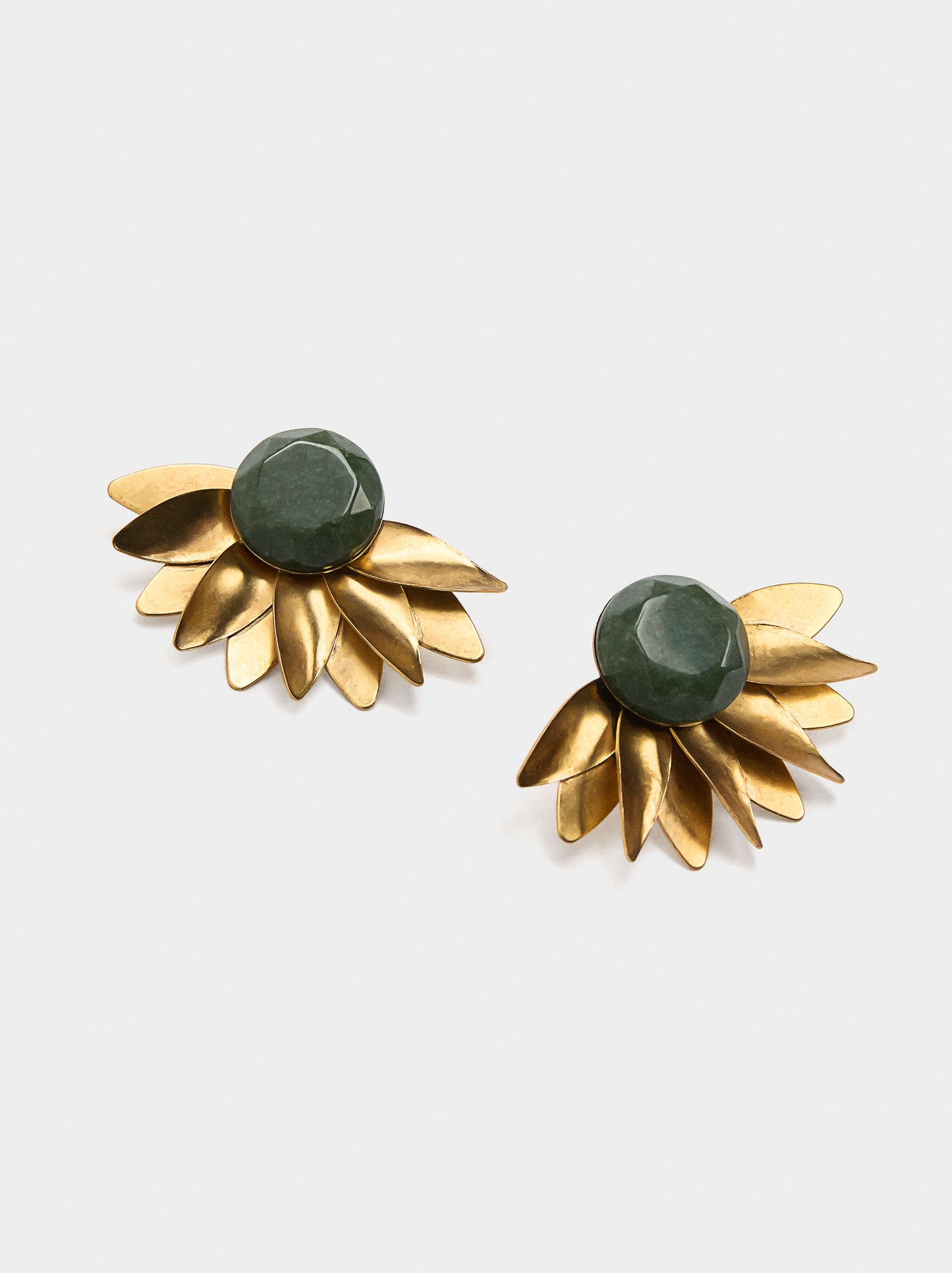 Gold Earrings Flower