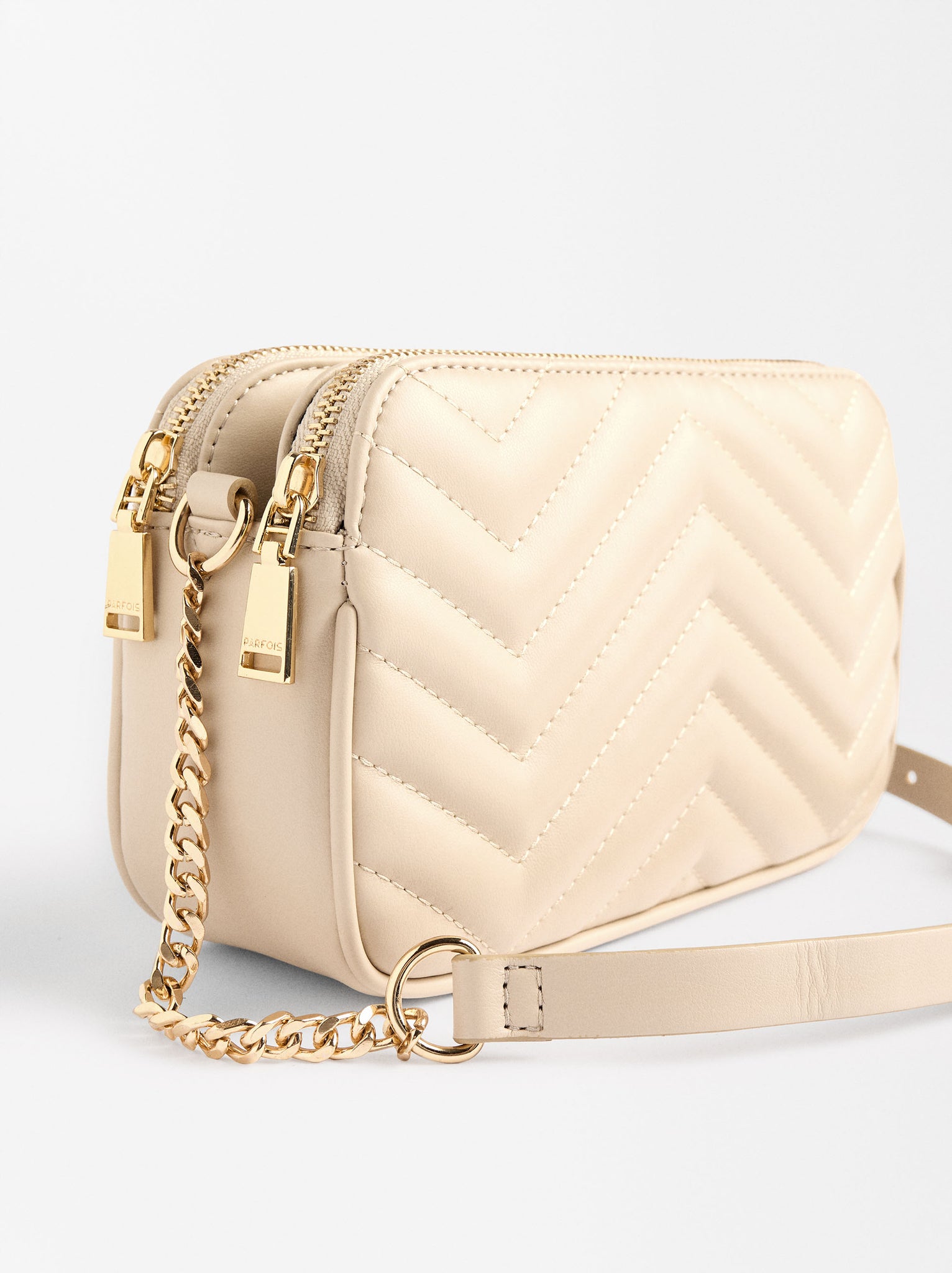 Quilted Crossbody Bag With Chain