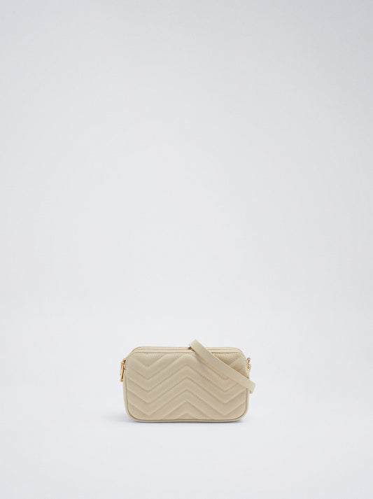 Quilted Crossbody Bag With Chain