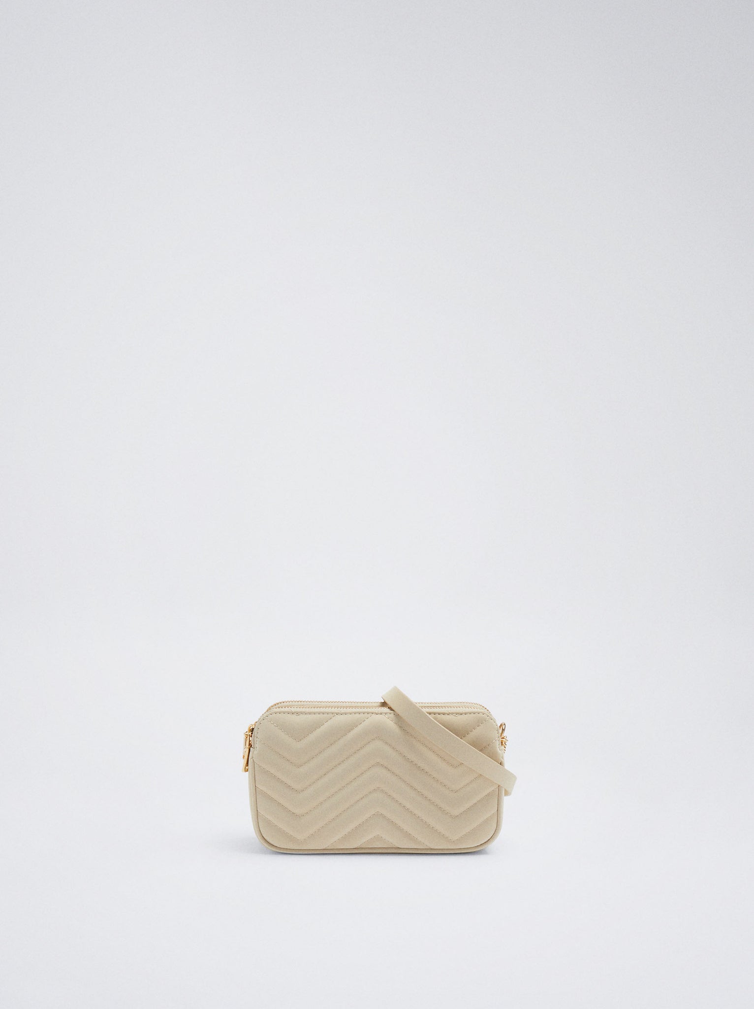 Quilted Crossbody Bag With Chain