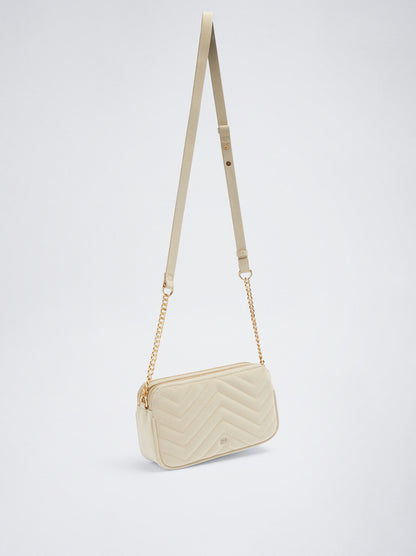 Quilted Crossbody Bag With Chain