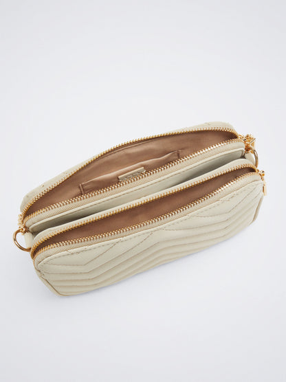 Quilted Crossbody Bag With Chain