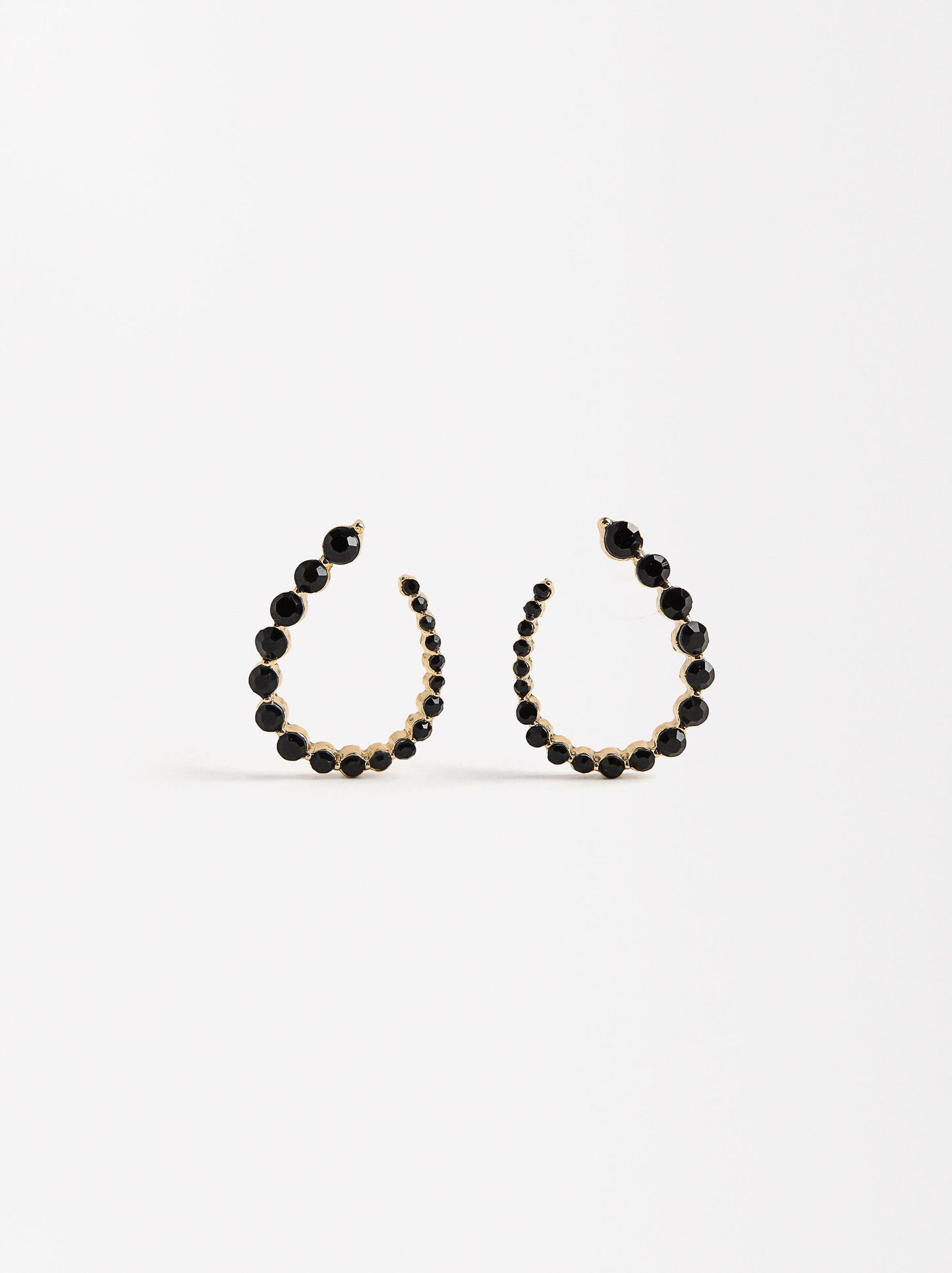 Open Earrings With Crystals