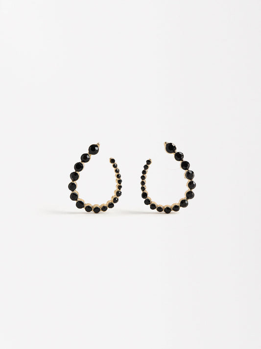 Open Earrings With Crystals