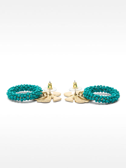 Leaf Earrings With Beads