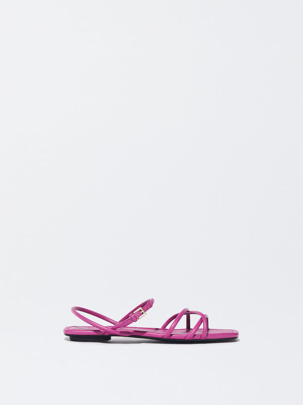 Fuschia Strapped Sandal Flat Sandals