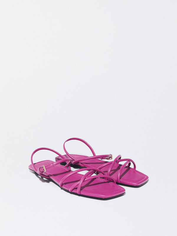 Fuschia Strapped Sandal Flat Sandals