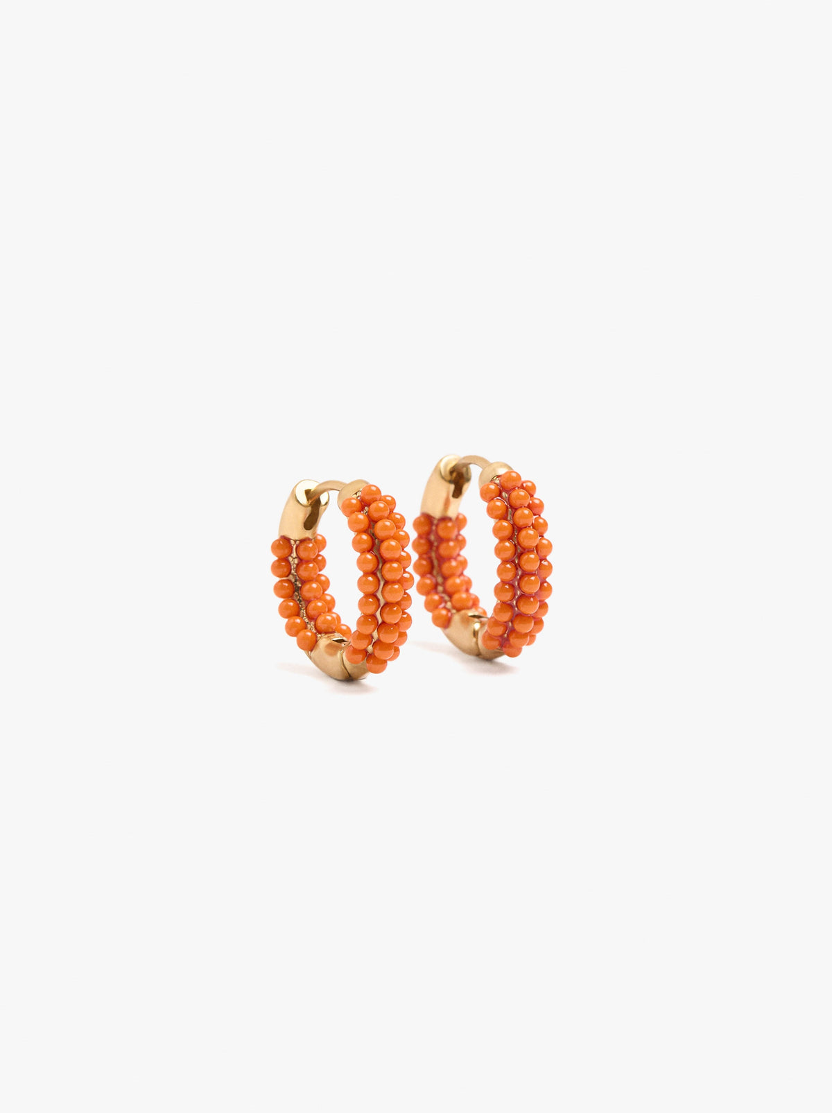 Hoop Earrings With Resin Beads