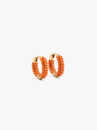 Hoop Earrings With Resin Beads