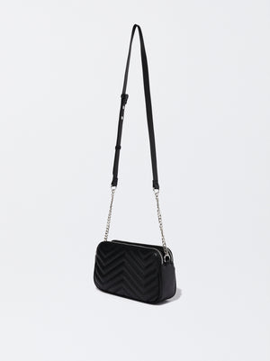 Quilted Crossbody Bag With Chain