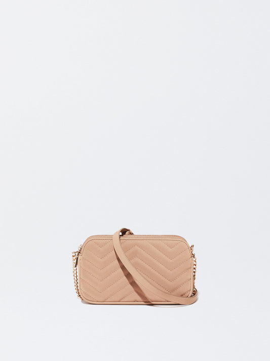 Quilted Crossbody Bag With Chain
