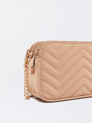 Quilted Crossbody Bag With Chain