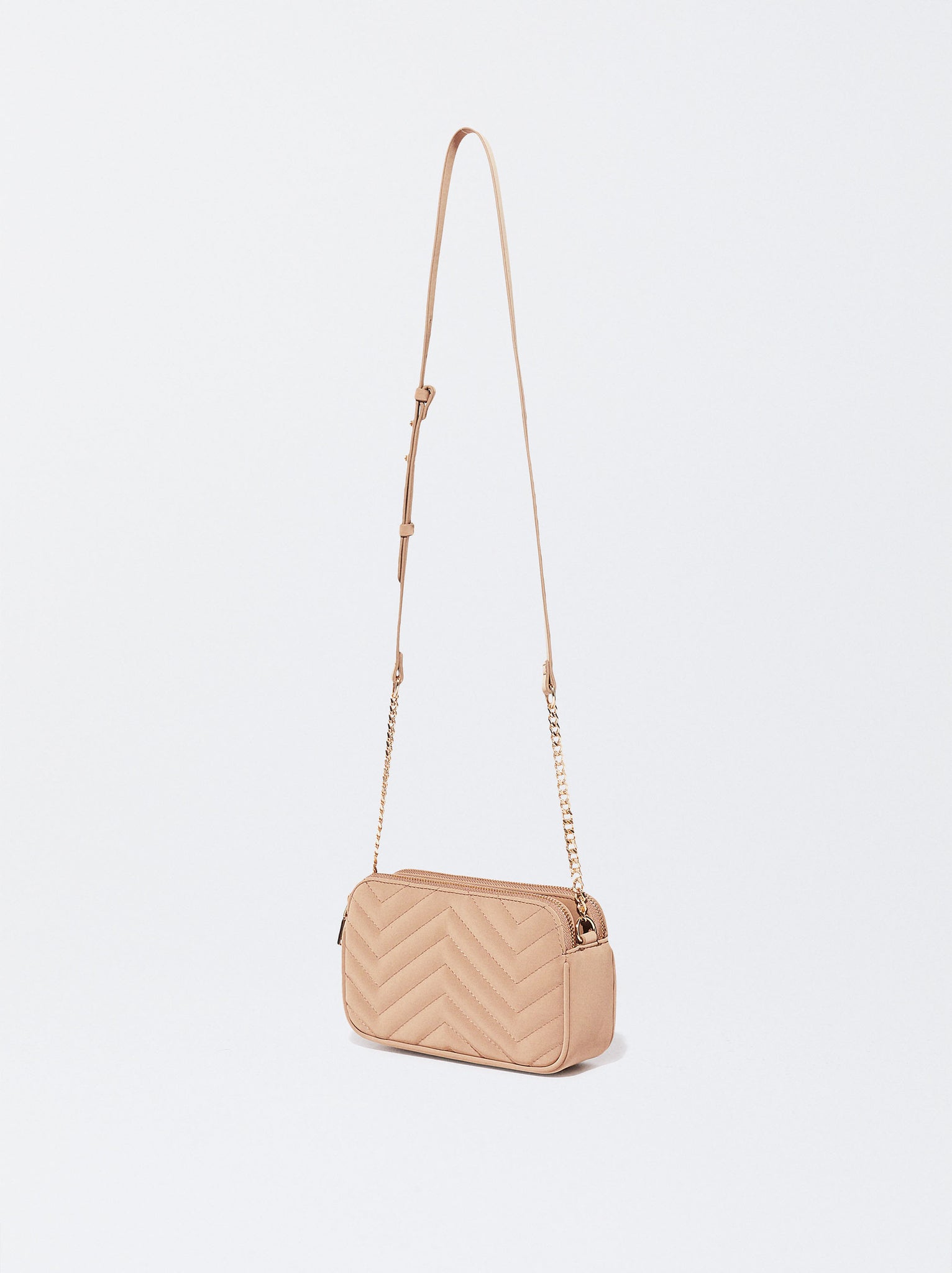 Quilted Crossbody Bag With Chain