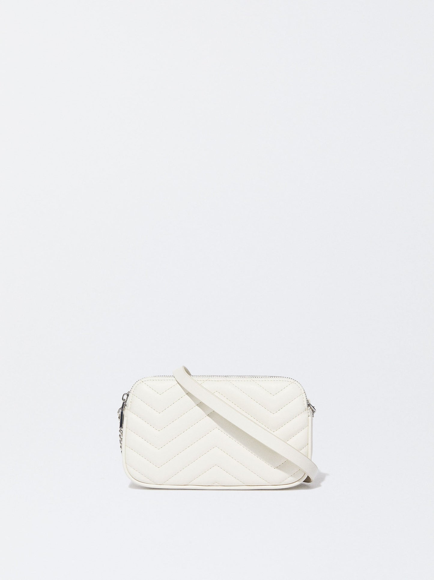 Quilted Crossbody Bag With Chain