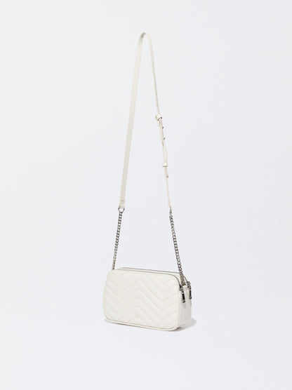Quilted Crossbody Bag With Chain