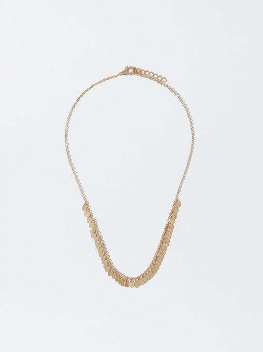 Gold-Toned Necklace With Medallions