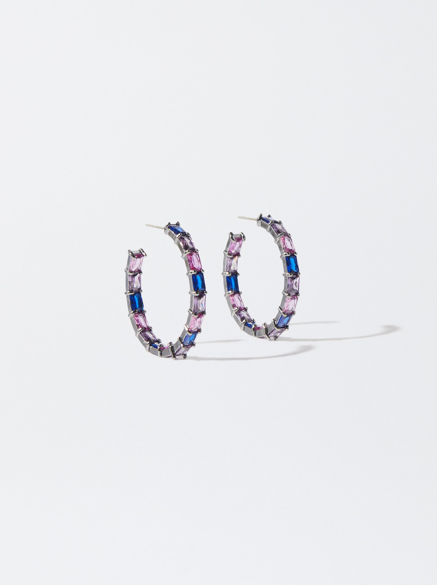 Hoop Earrings With Zirconia