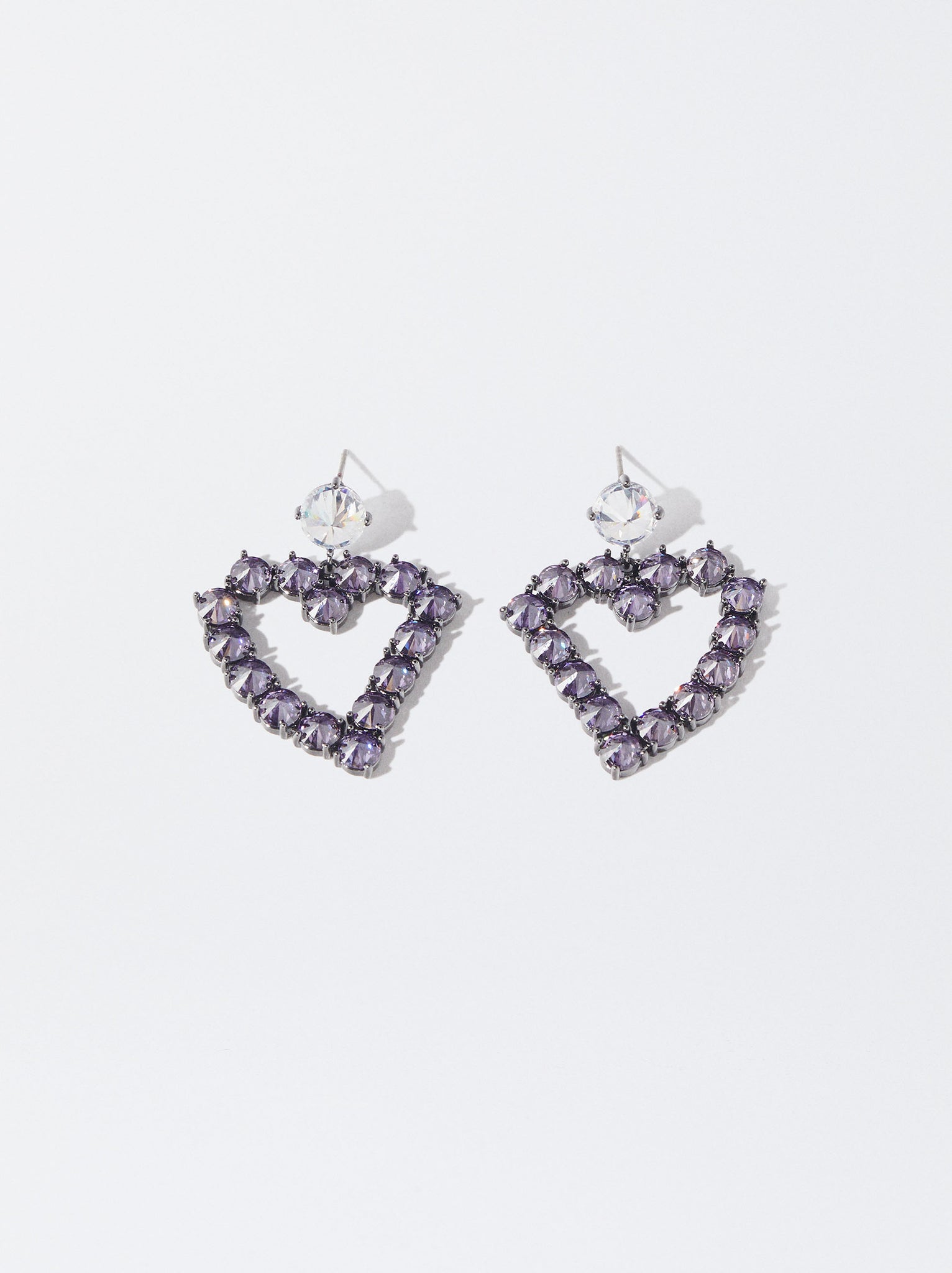 Heart Earrings And Zirconia