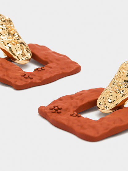 Earrings With Matte Effect