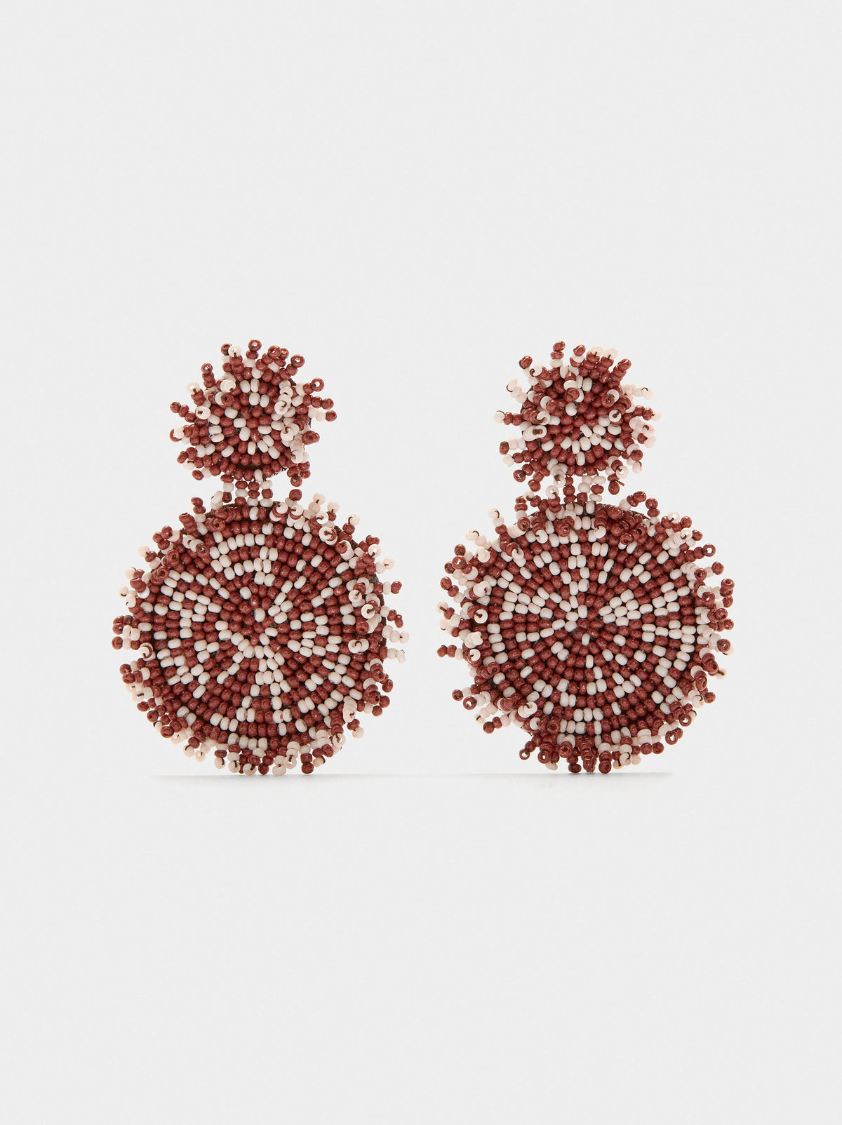 Round Earrings With Beads
