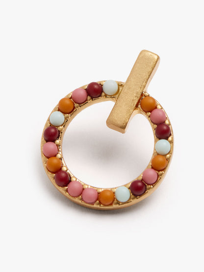 Earrings With Multicolor Beads