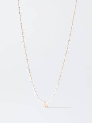 Gold-Toned Necklace With Freshwater Pearl