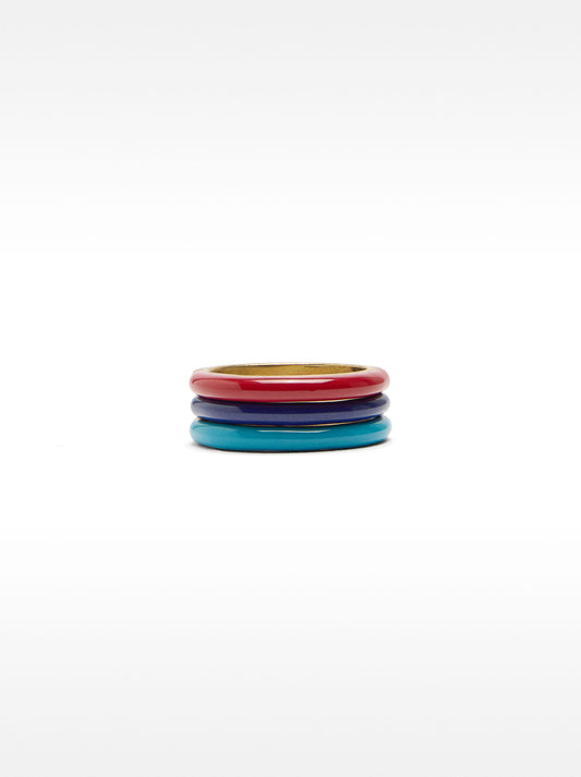 Enamelled Ring Set