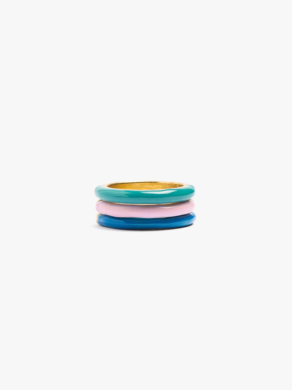 Set Of Rings With Enamel