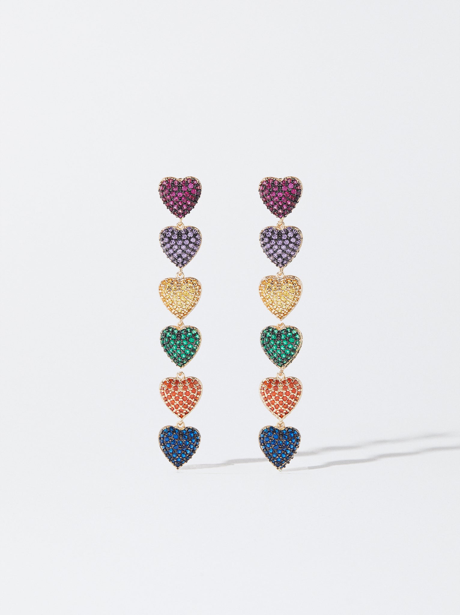 Long Heart-Shaped Earrings