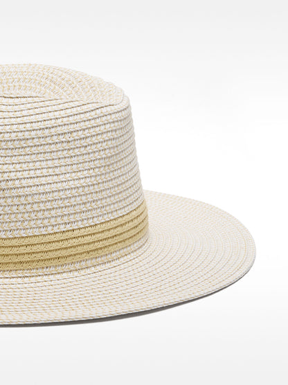 Straw-Effect Hat