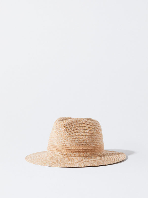 Straw-Effect Hat