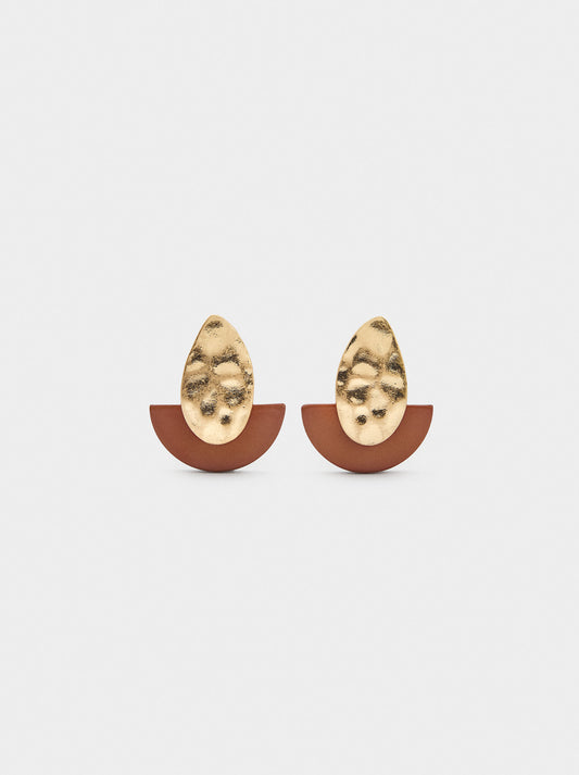 Earrings With Resin
